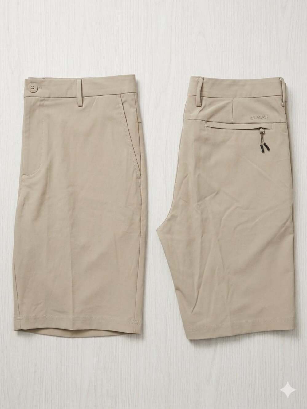 Chaps Golf Slim Fit Shorts Men's 34 x 9 Inch Inseam Tan NWT